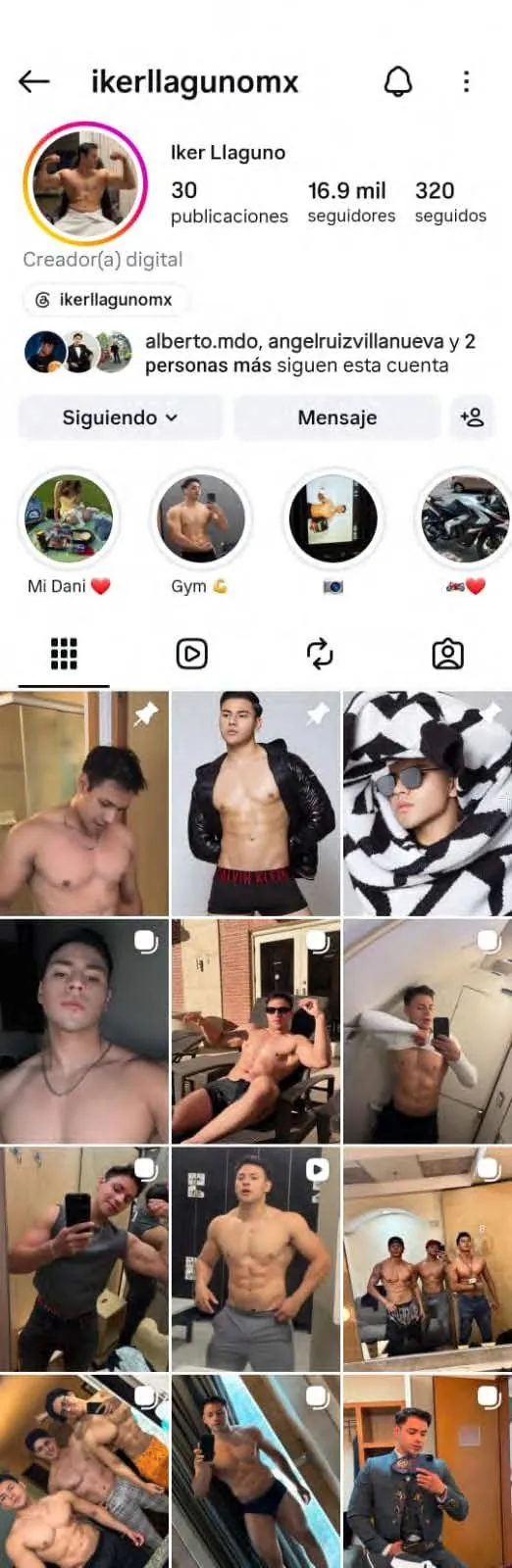 Perfil de Iker Llaguno (@ikerllagunomx) en TikTok e Instagram